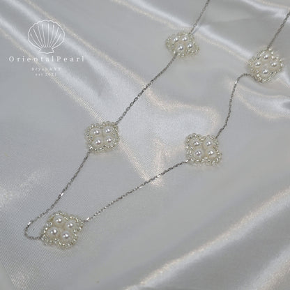 Lucky Clover Freshwater Pearl Necklace