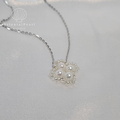 Pearl Necklace Four-leaf Clover