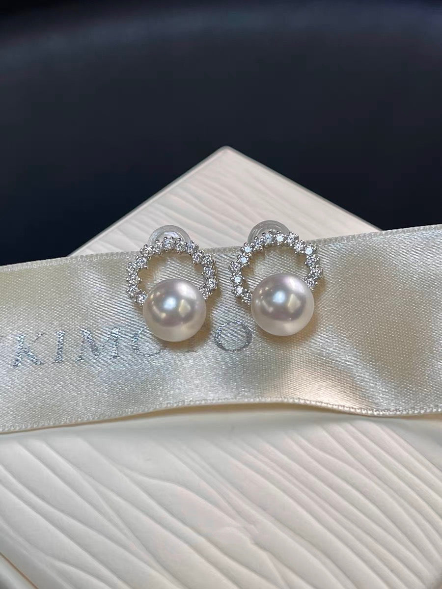 S925 Unique White Pearl Earring