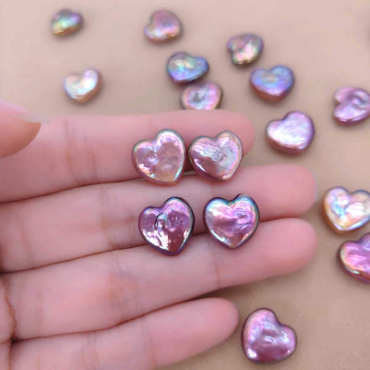 【 Romantic Love】 ( heart shape pearl | 4-6 pcs / 1 clam)