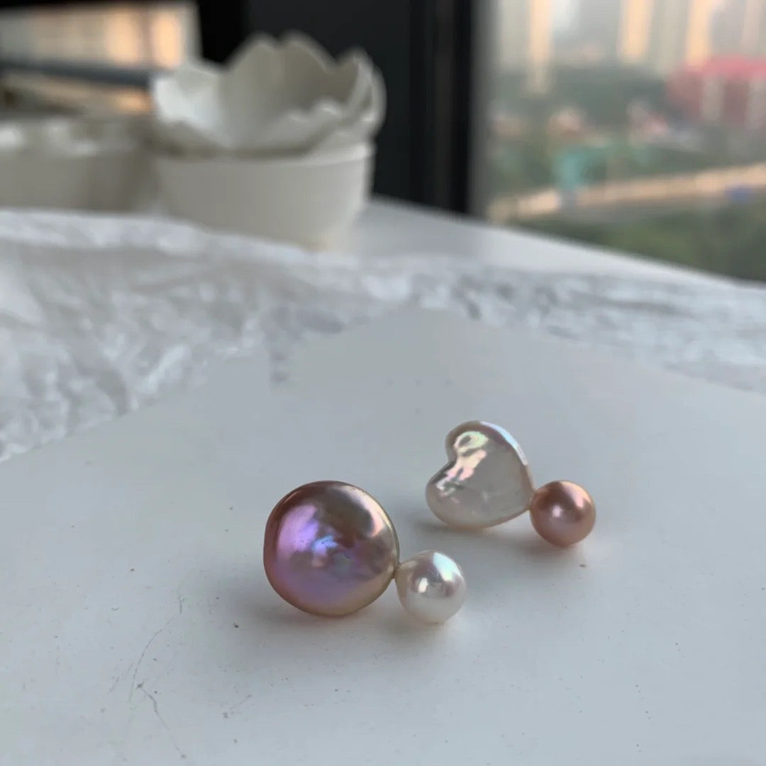 【 Romantic Love】 ( heart shape pearl | 4-6 pcs / 1 clam)